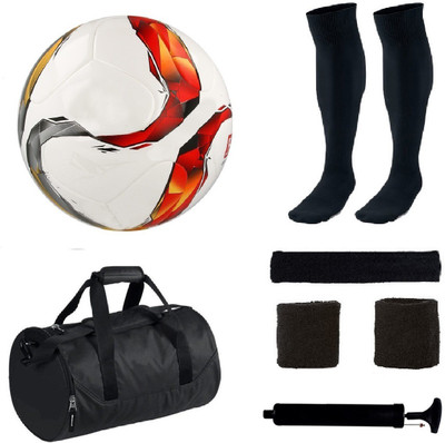 

SportsCorner Combo of Torfabrik Multicolor Football (Size-5)with 5 Other items Football Kit