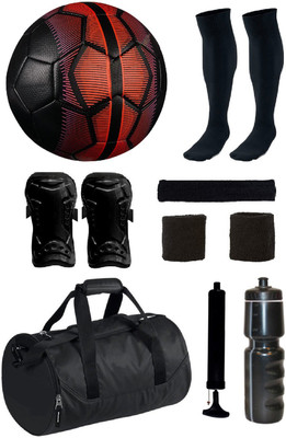 

SportsCorner Combo of Mercurial Black/Red Football (Size-5) with 7 Other items Football Kit