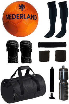 

SportsCorner Combo of Nederland Orange Football (Size-5) with 7 Other items Football Kit