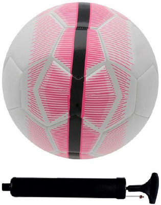 

SportsCorner Kit of Mercurial Veer White/Pink Football (Size-5) with Air Pump & Needle Football Kit