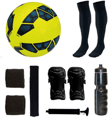 

SportsCorner Combo of Premier League Yellow Football (Size-5) & Kit of 5 Other items Football Kit