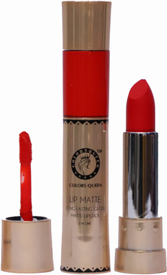

COLORS QUEEN Lip Matte 2in1 Long Lasting Gloss & Matte Lipstick(Red Red)
