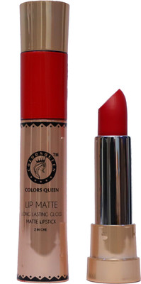 

COLORS QUEEN Lip Matte 2in1 Long Lasting Gloss & Matte Lipstick(Shoot Red)