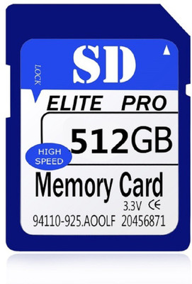 

pamworld Memory Card 512 GB SD Card Class 10 90 MB/s Memory Card