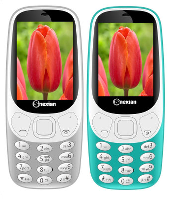 

Snexian 3310 Carving Combo of Two Mobiles(Grey, Sky Blue)