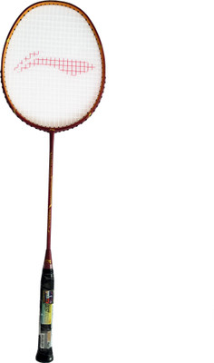 

Li-Ning SS 99 Plus New Light Weight Badminton Racquet - Plum/Gold Maroon, Gold Strung Badminton Racquet(S2 - Extra Small, 86 g)