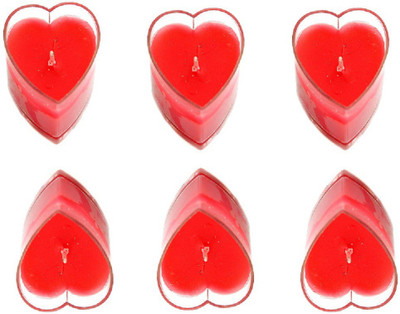 

Kala Decorators 6 Pcs Quality Heart Shape Valentine Long Lasting Candle(125 g)