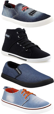 

Pexlo Combo Pack of 4 Casual Shoes (Sneakers Shoes) Loafers For Men(Multicolor