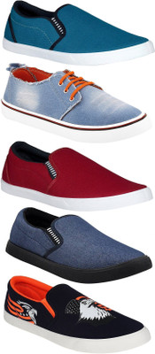 

Pexlo Combo Pack of 5 Casual Shoes (Sneakers Shoes) Loafers For Men(Multicolor