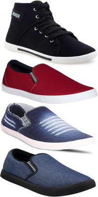 

Pexlo Combo Pack of 4 Casual Shoes (Loafers Shoes) Loafers For Men(Multicolor