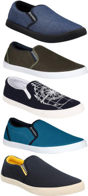 

Pexlo Combo Pack of 5 Casual Shoes Loafers For Men(Multicolor