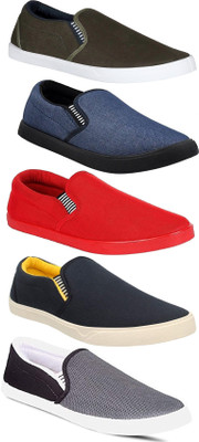 

Pexlo Combo Pack of 5 Casual Shoes Loafers For Men(Multicolor