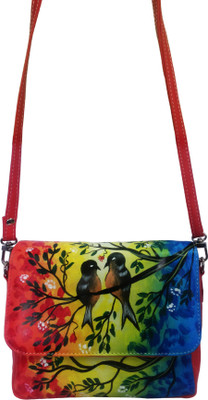 

EL Mio Women Evening/Party, Casual Multicolor Genuine Leather Sling Bag