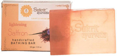 

sukrit ayurveda Lightening Saffron Bathing bar(100 g)