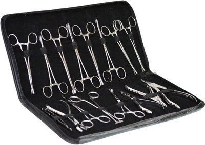 Mumbai Tattoo 16 pc Stainless Steel Piercing Tool Kit Permanent Tattoo Kit