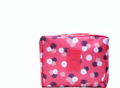 

fillwill Koolmate Nylon red color Multi utility Female Cosmetic Storage Bag Make-up Organizer Waterproof Toiletry pouch For Easy Traveling Travel Toiletry Kit(Red)