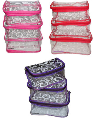 

Omneityhuckster PRP Pouch OmneityHuckster Multipurpose combo pack of 1Pink 1Red 1Purple cosmetic pouch cosmetic makeup bag jewellery makeup storage travel pouch organizer vanity box multipurpose Vanity Box Vanity Box(Pink, Red, Purple)