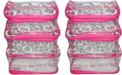 

Omneityhuckster Pink Pouch 2 OmneityHuckster Multipurpose combo pack of 2 Pink cosmetic pouch cosmetic makeup bag jewellery makeup storage travel pouch organizer vanity box multipurpose Vanity Box Vanity Box(Pink)