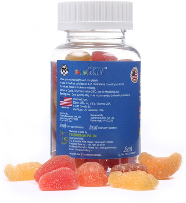 

Gummi King Gummi King Multivitamin Gummies With 11 Essential Vitamins & Minerals - 30 Gummies in 6 Natural Fruity Flavours Best Multivitamin for kids(30 No)