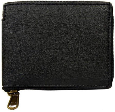

FASHIONEVER Men Black Artificial Leather Wallet(6 Card Slots)