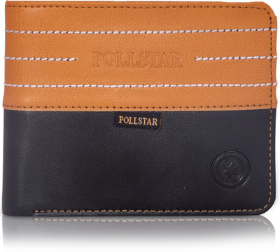 

POLLSTAR Men Tan Artificial Leather Wallet(6 Card Slots)