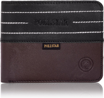 

POLLSTAR Men Black Artificial Leather Wallet(6 Card Slots)