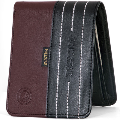 

POLLSTAR Men Black Artificial Leather Wallet(6 Card Slots)