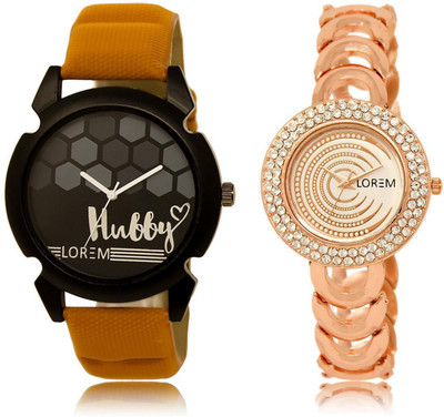 

LOREM LR32-202 Stylish Multicolor Round Boy's & Girl's Metal Bracelet & Leather Watch - For Men & Women