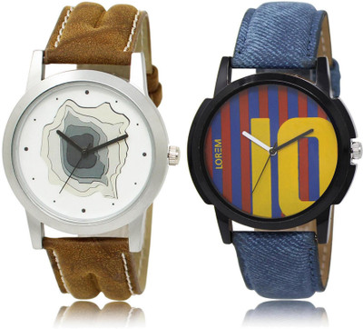 

LOREM LR9-10 Stylish Multicolor Round Boy's Leather Watch - For Men