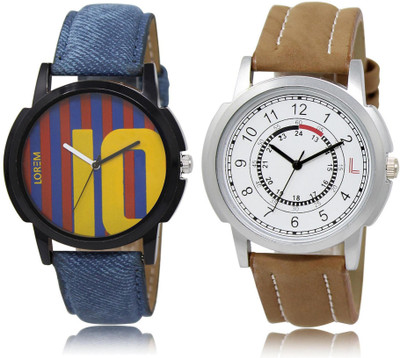 

LOREM LR10-17 Stylish Multicolor Round Boy's Leather Watch - For Men