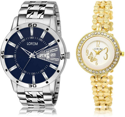 

LOREM LR102-203 Stylish Multicolor Round Boy's & Girl's Metal Bracelet Watch - For Men & Women