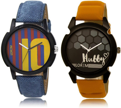 

LOREM LR10-32 Stylish Multicolor Round Boy's Leather Watch - For Men