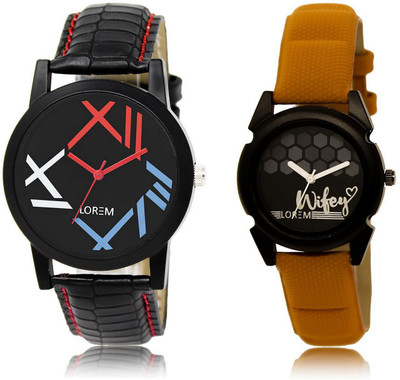 

LOREM LR12-235 Stylish Multicolor Round Boy's & Girl's Leather Watch - For Men & Women