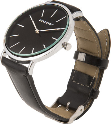 

Grozav Grozav Analog Black Dial and Black Strap With Two Hands Men's Watch- GZ-9201 Watch - For Men