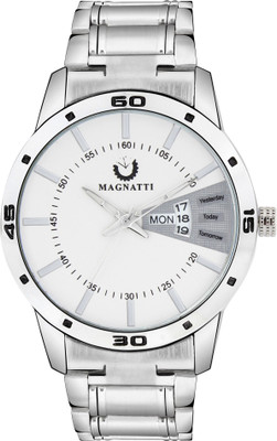 

MAGNATTI Off White Dial with Day and Date Display Metal Strap with Day and Date Displa Watch - For Men