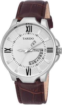 

Tarido TD1907SL02 New Style White Dial Brown Strap Exceptional Day & Date Working wrist Watch - For Men