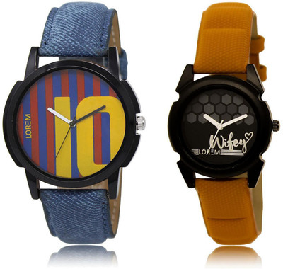 

LOREM LR10-235 Stylish Multicolor Round Boy's & Girl's Leather Watch - For Men