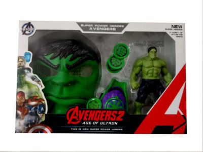 

Toyswala Avengers2 super hero the hulk green man Action Figure(Green)