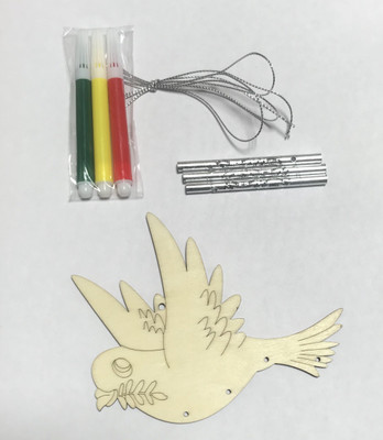 

Visual Echoes DIY Wind Chime Bell Bird Design Home Garden Hanging Dcor - MDF Board with Drawing Outine, 3 Metallic Chime Rods, 3 Sketch Colour Pens and 1 String.