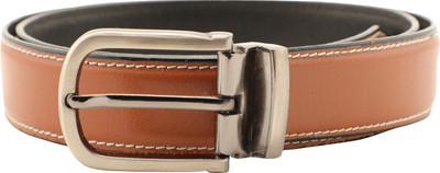

Redrho Men Orange Genuine Leather Belt, Cognac