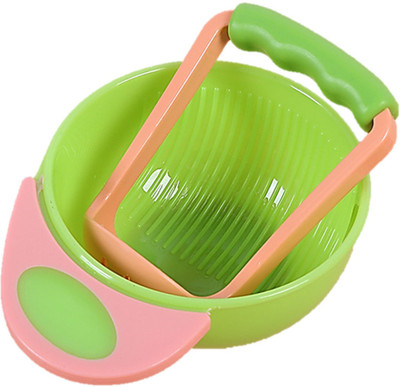 

ae Mash and Serve Bowl for Making Homemade Baby Food / Baby Food Masher/ Feed bowl/ - Food grade PP(Green)
