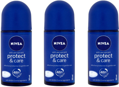 

Nivea Women Protect & Care Deodorant Roll-On 50ML Each (Pack of 3) Deodorant Roll-on - For Women(150 ml, Pack of 3)