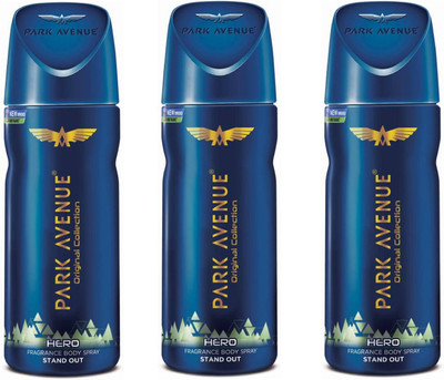 

Park Avenue Hero Stand Out Original Collection Body Spray 150ML Each (Pack of 3) Deodorant Spray - For Men & Women(450 ml, Pack of 3)
