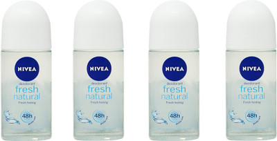 

Nivea Women Fresh Natural Deodorant Roll-On 50ML Each (Pack of 4) Deodorant Roll-on - For Women(200 ml, Pack of 4)