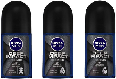 

Nivea Men Deep Impact Deodorant Roll-On 50ML Each (Pack of 3) Deodorant Roll-on - For Men(150 ml, Pack of 3)