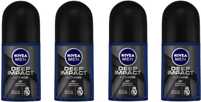 

Nivea Men Deep Impact Deodorant Roll-On 50ML Each (Pack of 4) Deodorant Roll-on - For Men(200 ml, Pack of 4)