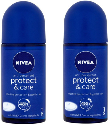 

Nivea Women Protect & Care Deodorant Roll-On 50ML Each (Pack of 2) Deodorant Roll-on - For Women(100 ml, Pack of 2)