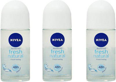

Nivea Women Fresh Natural Deodorant Roll-On 50ML Each (Pack of 3) Deodorant Roll-on - For Women(150 ml, Pack of 3)
