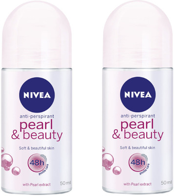 

Nivea Women Pearl & Beauty Deodorant Roll-On 50ML Each (Pack of 2) Deodorant Roll-on - For Women(100 ml, Pack of 2)