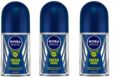 

Nivea Men Fresh Power Deodorant Roll-On 50ML Each (Pack of 3) Deodorant Roll-on - For Men(150 ml, Pack of 3)